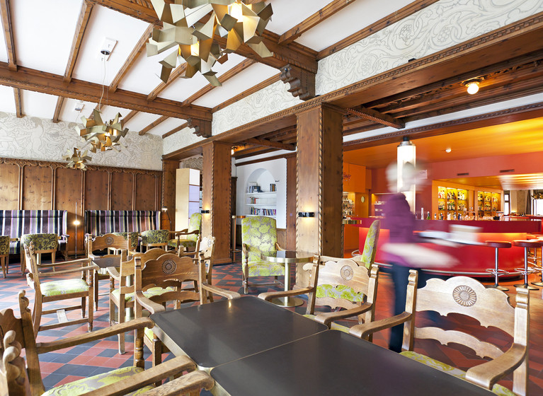 Der Damensalon im Hotel Castell in St. Moritz